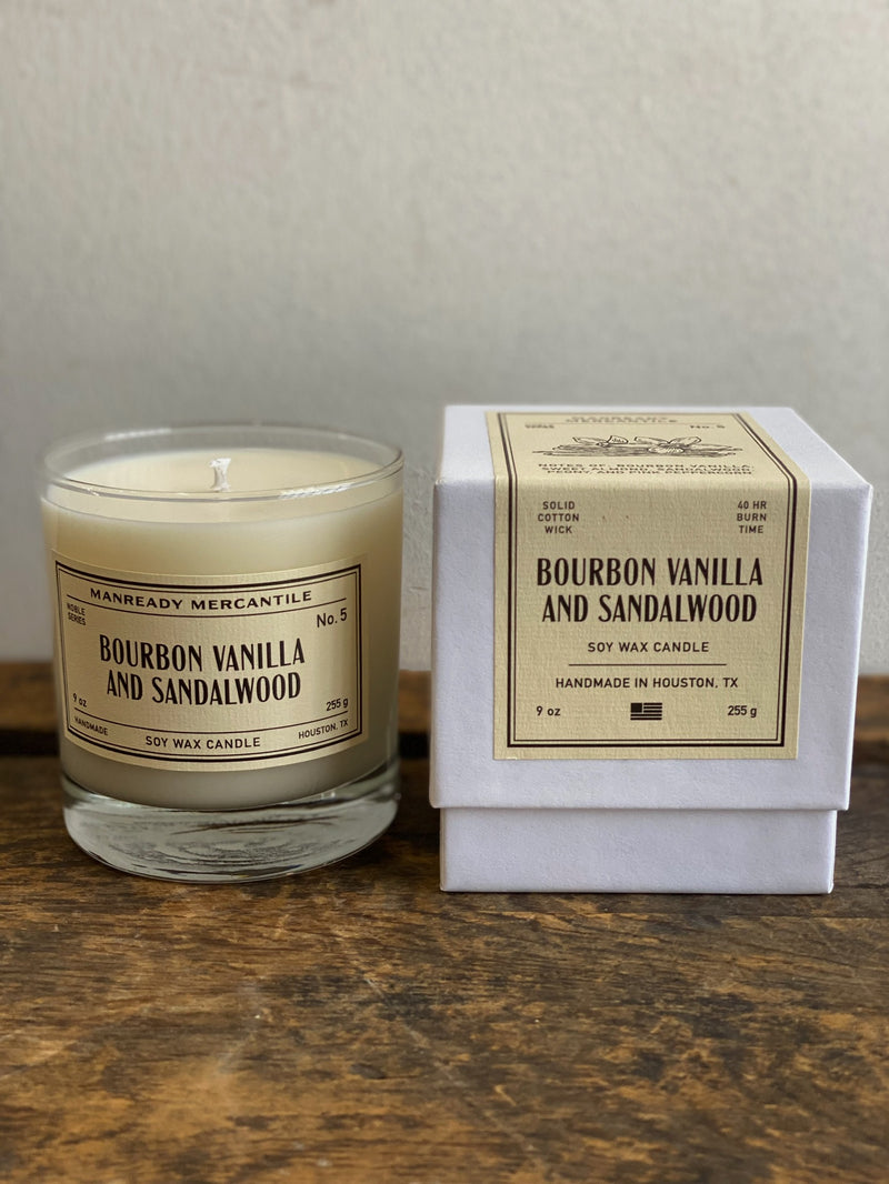 The Noble Series Soy Candle | Bourbon Vanilla & Sandalwood | Manready Mercantile