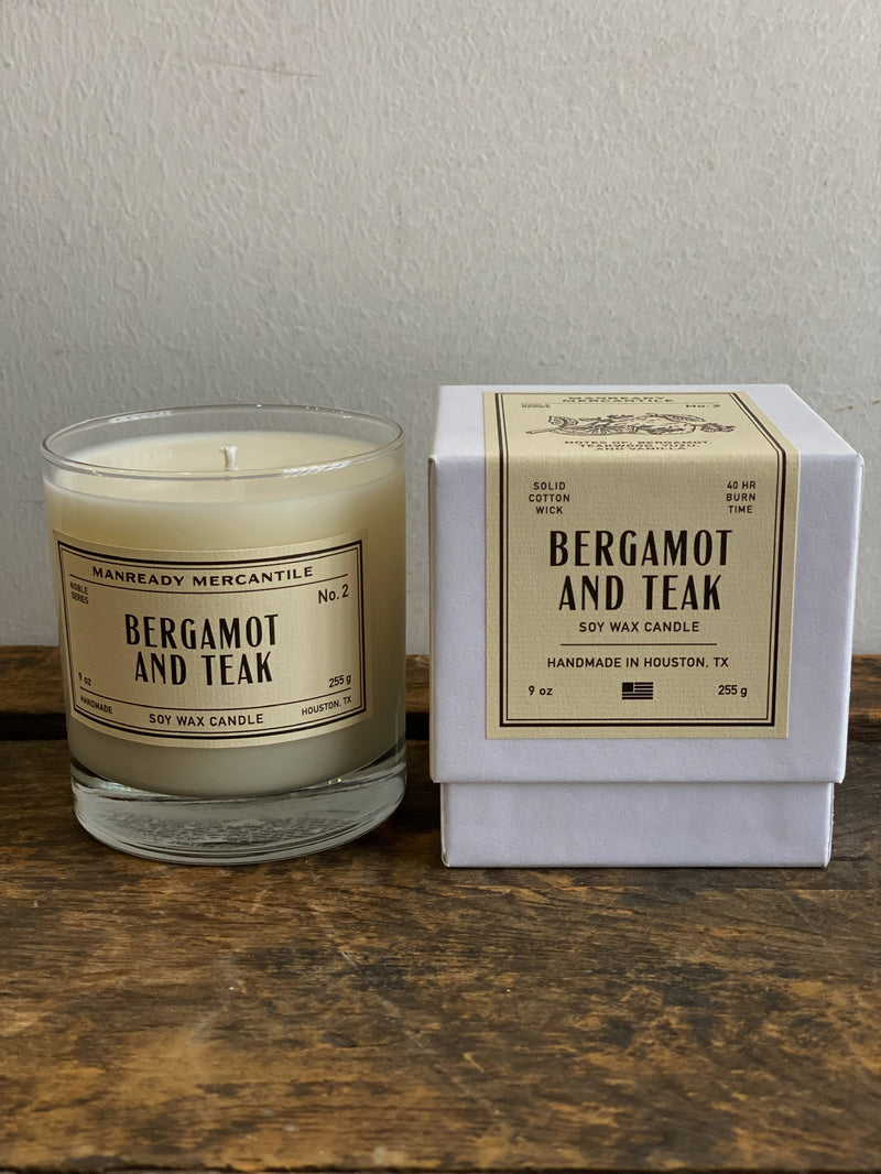 The Noble Series Soy Candle | Bergamot & Teak | Manready Mercantile