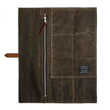 Compact Knife Roll | Dark Oak Waxed Canvas | Hardmill