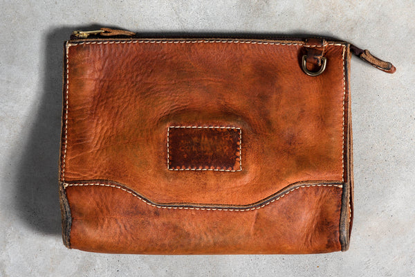 Vintage Stone Washed Utility Pouch #194 | Coronado Leather - Manready Mercantile