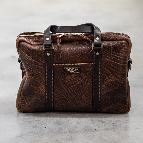 Bison Slim Briefcase #551 | Walnut | Coronado Leather – Manready