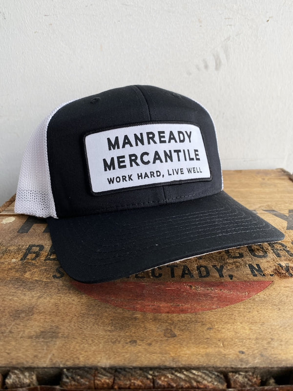 112 Richardson Hat | White & Black Logo | Manready Mercantile