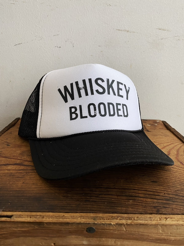 Poolside Trucker Hat | Whiskey Blooded | Black & White | Manready Mercantile