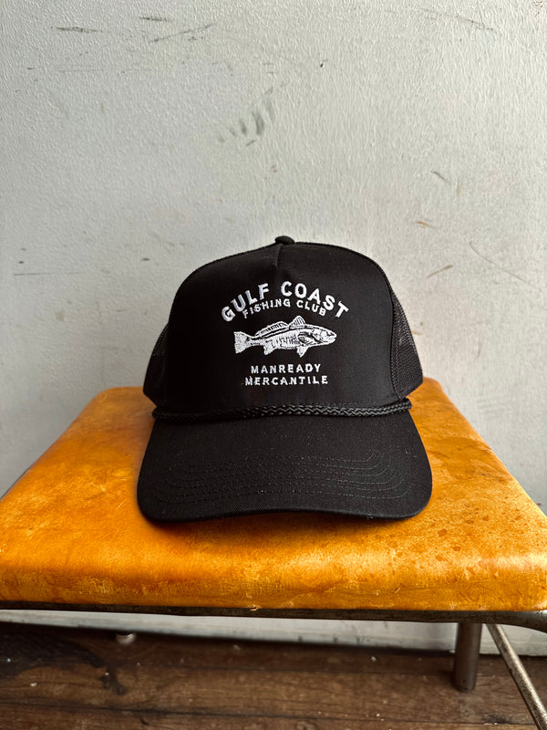 Embroidered Trucker Hat  | Gulf Coast | Black | Manready Mercantile