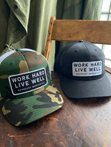 Patch | Work Hard Live Well | Black + White | Manready Mercantile