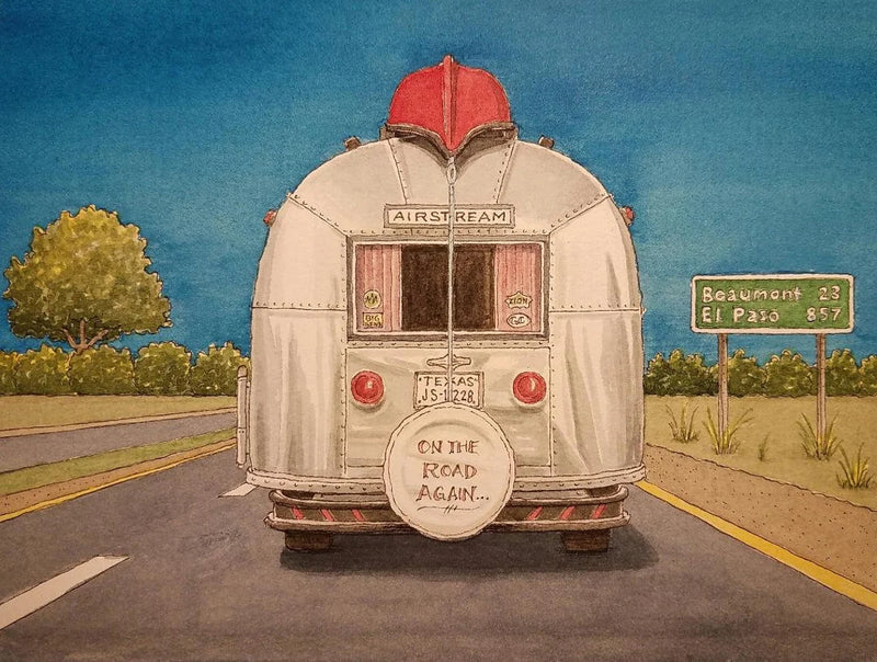 Framed Art Print 5" x 7" | Roadtrippin' Texas |  Jim Koehn Artwork