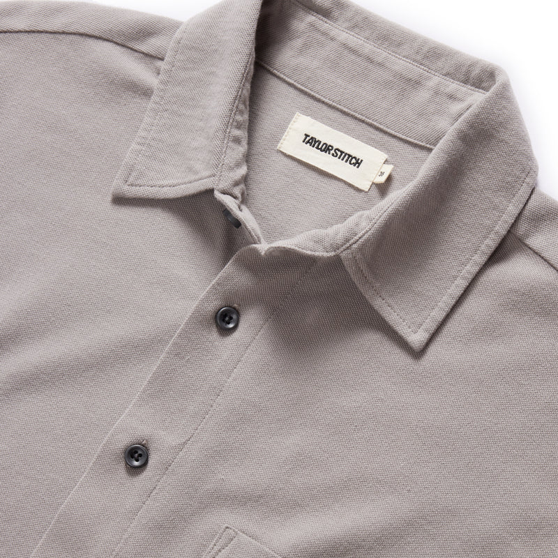 The Short Sleeve California | Steeple Grey Pique | Taylor Stitch