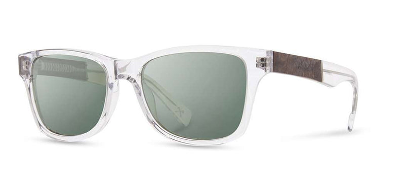 Canby Acetate Sunglasses | Crystal/Elm | G15 Polarized | Shwood