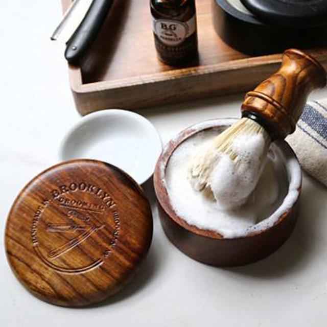 Wooden Shaving Bowl | Brooklyn Grooming