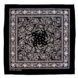 Organic Cotton Rosey Bandana | Pitch Black | Last Chance Textiles