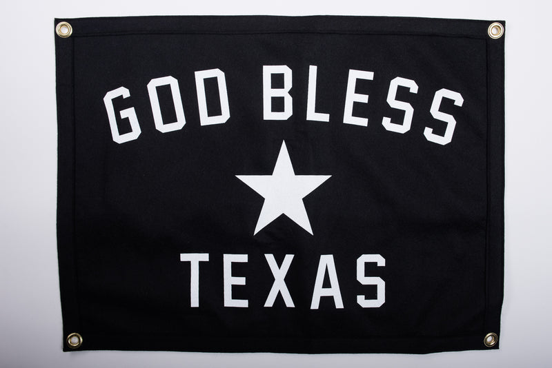 Banner | God Bless Texas | Oxford Pennant x Manready Mercantile - Manready Mercantile