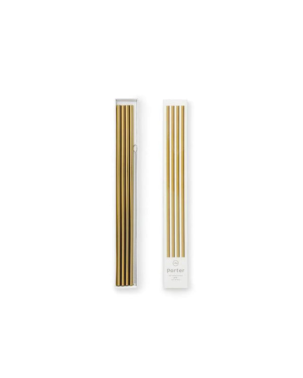 Porter 10" Metal Straw | 4 Pack Gold | W&P Design