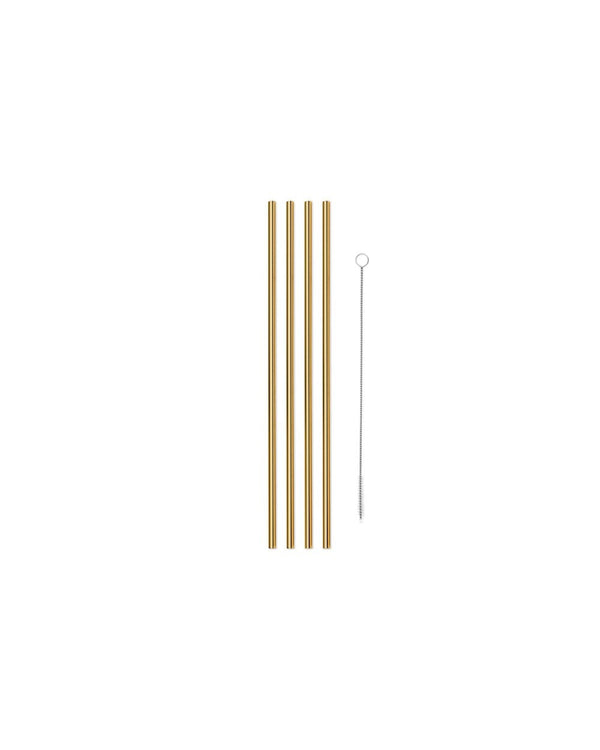 Porter 10" Metal Straw | 4 Pack Gold | W&P Design