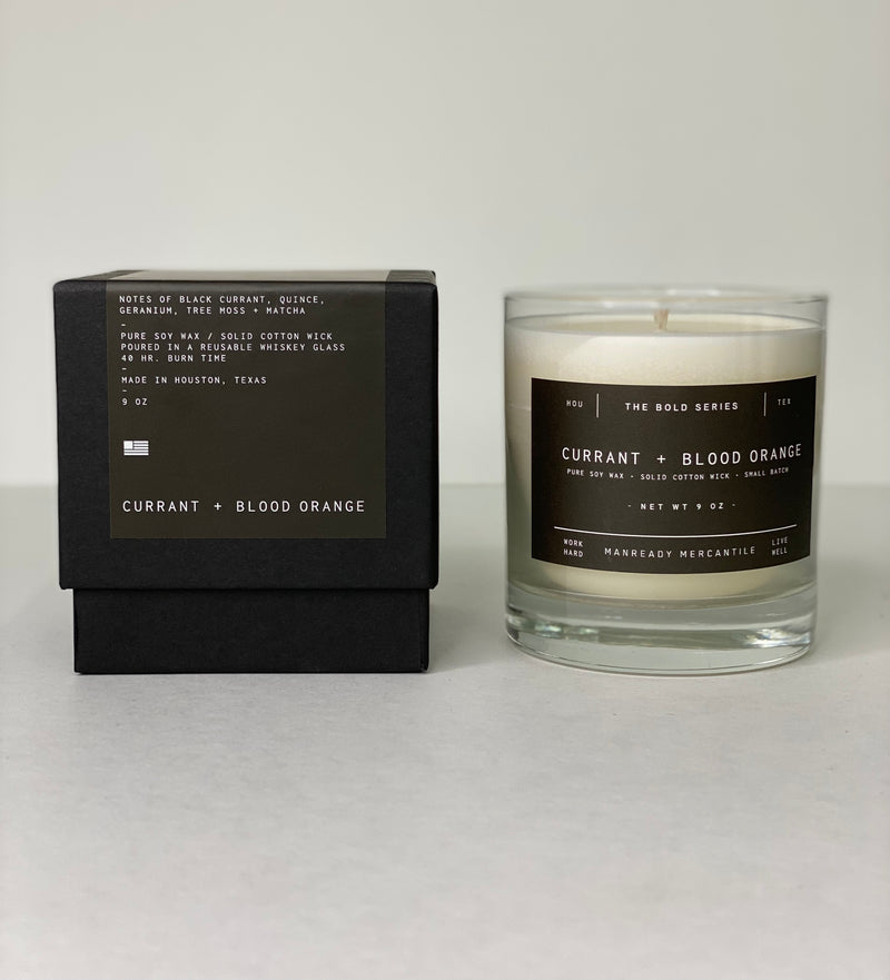 The Bold Series Soy Candle | Currant + Blood Orange | Manready Mercantile