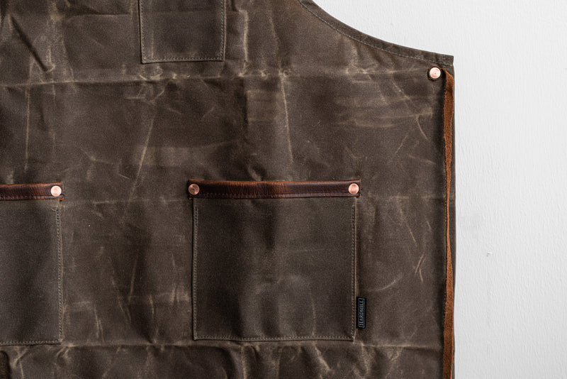 Industry Apron | Dark Oak Waxed Canvas | Hardmill - Manready Mercantile