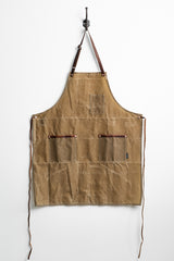 Industry Apron | Field Tan Waxed Canvas | Hardmill - Manready Mercantile