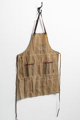 Industry Apron | Field Tan Waxed Canvas | Hardmill - Manready Mercantile