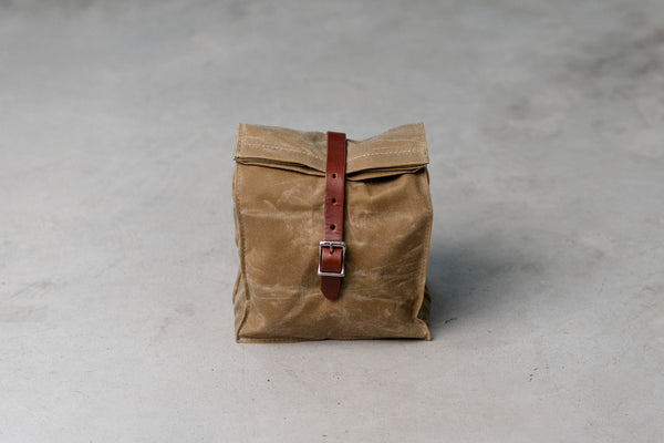 Lunch Tote | Field Tan Waxed Canvas | Hardmill - Manready Mercantile