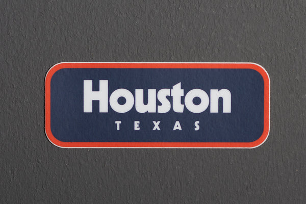 Sticker | Houston Texas | Orange and Navy | Manready Mercantile - Manready Mercantile
