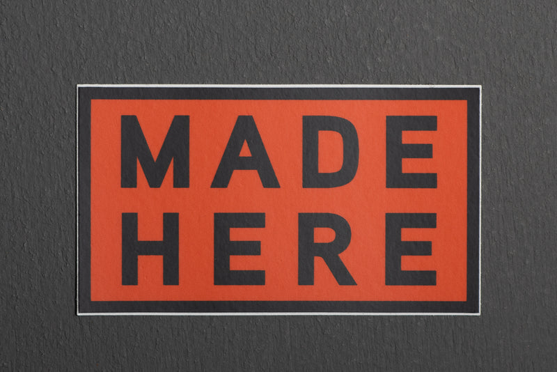 Sticker | Made Here | Orange | Manready Mercantile - Manready Mercantile