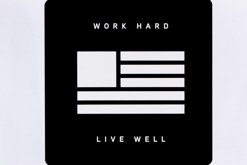Sticker | Work Hard, Live Well | Black | Manready Mercantile - Manready Mercantile