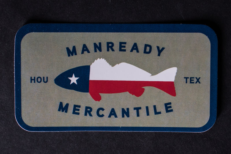 Sticker | TX Flag Fish | Manready Mercantile - Manready Mercantile