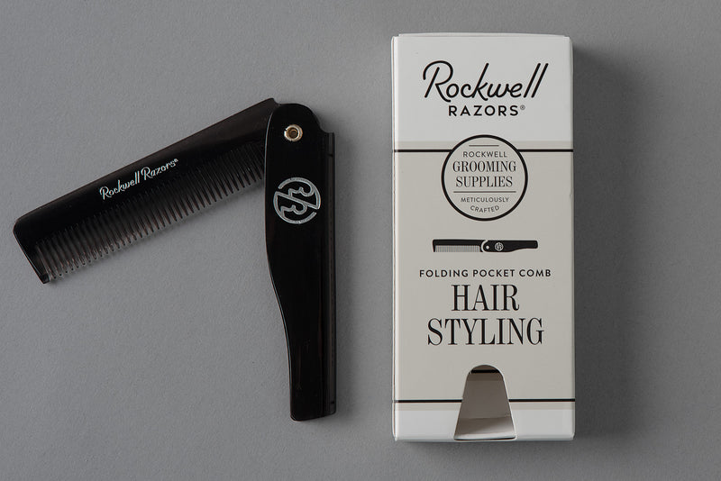Folding Hair Comb | Black | Rockwell Razor