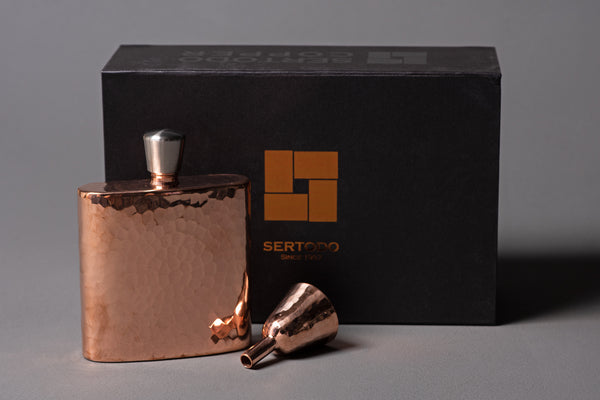 Espadin Square Hip Flask | 9oz | Sertodo Copper - Manready Mercantile