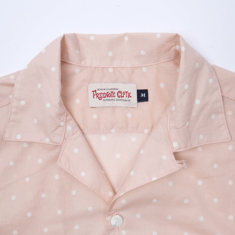 Hawaiian Shirt | Pink Polkadot | Freenote Cloth